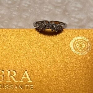 Moissanite Ring with Gold Certificate